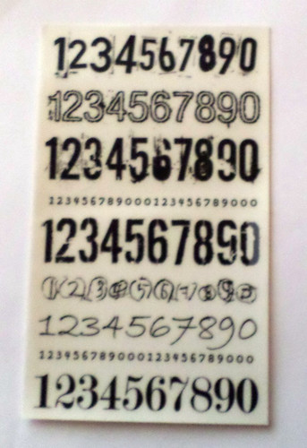 Planche transfert chiffres - transfert,