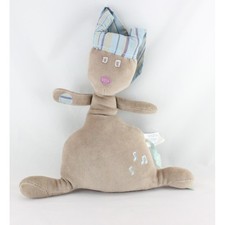 Doudou musical lapin marron
