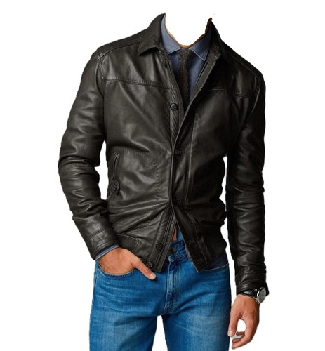 Blouson noir 100 cuir - noir,