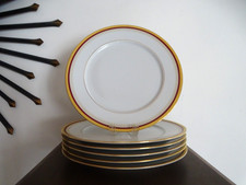 6 assiettes plates porcelaine