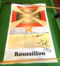 Affiche DALI - Roussillon - 1970 - Chemins de fer SNCF - 62 x 99 cm- imp Draeger