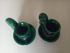 Deux petits bougeoirs Vallauris 