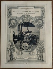 Guerre 1914-1918 : Illustration "Dans Les Usines De Guerre" Propaganda WW1