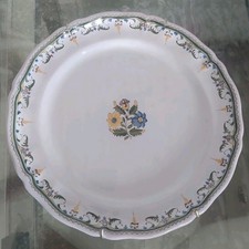 Assiette Décorative en faïence de  Moustiers décor fait main 