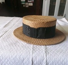 ANCIEN CHAPEAU CANOTIER,  COSTUME D EPOQUE VINTAGE