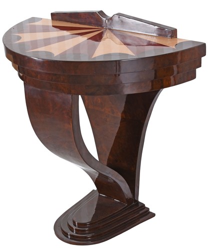 Console art déco - intarsie, –