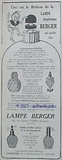 PUBLICITE LAMPE BERGER BRULE