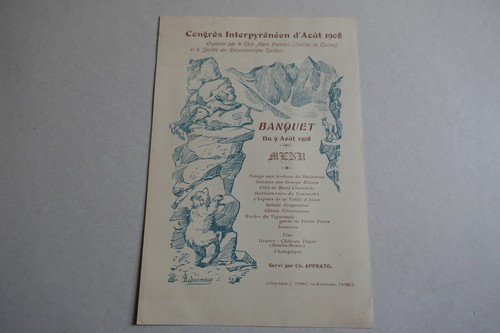 1908 menu banquet club - 1908,