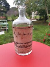 ancien flacon de Pharmacie ACIDE ACETIQUE GIFRER & BARBEZAT Décines ( isère )