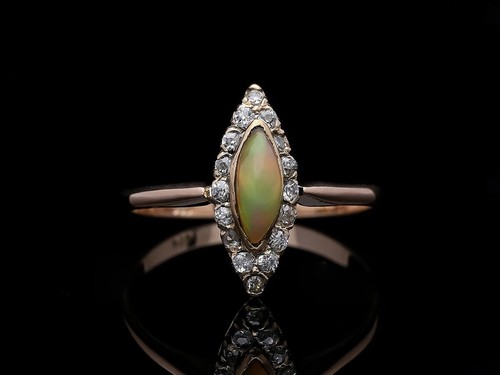 Bague vintage bateau - , opale