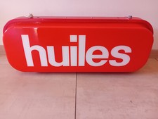 Enseigne lumineuse HUILE - Ancienne Garage