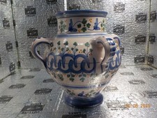 TRES  BEAU VASE CERAMIQUE - ALF/ARTE MUEL - diam 17,5cm + ANSES - H 22cm