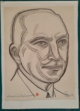 TOURTE Suzanne. Portrait. XXème-DESSIN