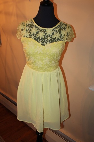 Moon dress yellow flowers - dress,
