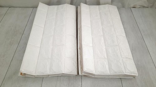 Papier peint brique blanche - papier,