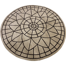 Rond tapis 100 laine beige - tapis,
