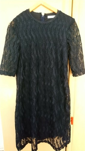Robe bleue marine mango 36 - robe,