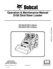 Manuel D'Opération Et D'Entretien Bobcat S 185 Imprimé Sur Papier