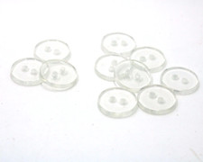 50 bouton scrapbooking 2 trou blanc transparent mercerie couture 9 mm couture