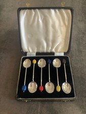 Ensemble de cuillères à café en argent massif 1936 - 1939. Birmingham. Maker SL