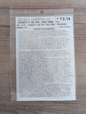 Décalcomanies Maquette Avion 1:72 Decals Carpena  