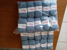 LOT 20 PELOTES 51 % LAINE MARQUE PHILDAR PHIL IRLANDAIS bleu jean   NEUVES