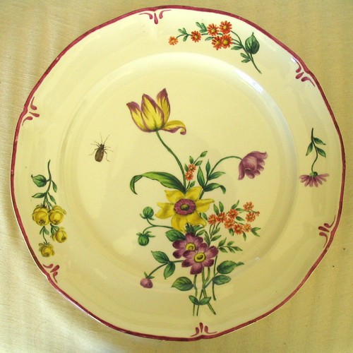 Céramique assiette motifs - à,