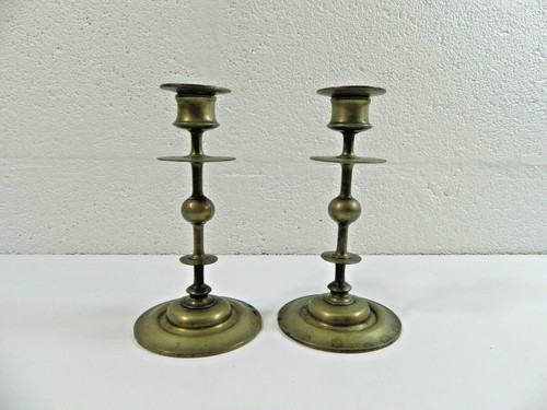Paire bougeoirs anciens en - bougeoirs,