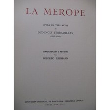 TERRADELLAS Domingo La Merope Opéra Chant Orchestre 1951