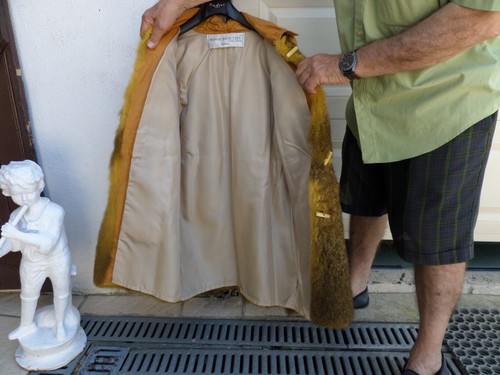 Veste cuir ragondin - veste, et