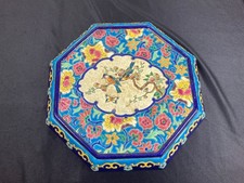 Dessous de plat motifs d oiseaux et fleurs  - Emaux de Longwy - décor par AK