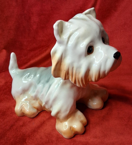 Ceramic westie dog figurine - ceramic,