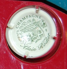 1 Plaque de muselet de champagne Rodier Alain creme vert