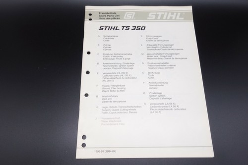 Stihl 350 ts350 liste - stihl,
