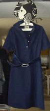 Belle ROBE  Marque "LACOSTE" bleu marine + ceinture - Authentique Vintage 1970