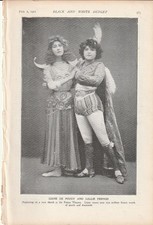 Feuillet de liane de Pougy et Pernod 1 page issue d'une revue Britannique