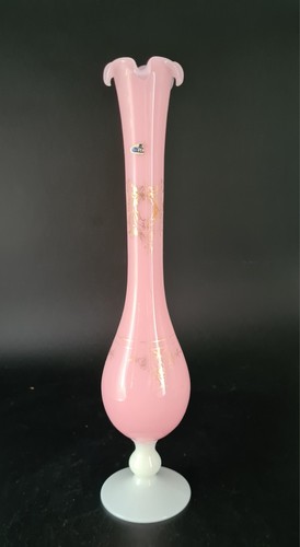 Vase soliflore opaline rose - vase, en