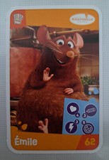 Carte jeu Disney Jouons, rêvons Auchan 2024 n° 62 rat Emile (Ratatouille)