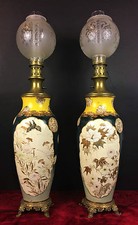 PAIR OF SATSUMA VASES - LAMP