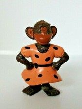 FIGURINE PUBLICITAIRE LESSIVE OMO SINGE FILLE AVEC ROBE GIRL MONKEY +/-5.5cm