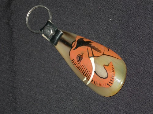 Collectible horn key ring - "horn, ring"