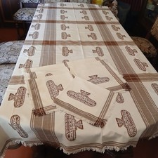 Superbe nappe tissée crème