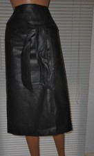 Neuve  Jupe Noir Simili  Cuir  Neuve T 54
