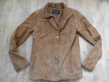 Veste en daim cool camel