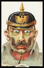 Carte Postale ANTI-ALLEMANDE vers 1915 GUILLAUME II / optical toy magic lantern