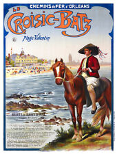 Affiche chemin de fer Orléans - Le Croisic-Batz