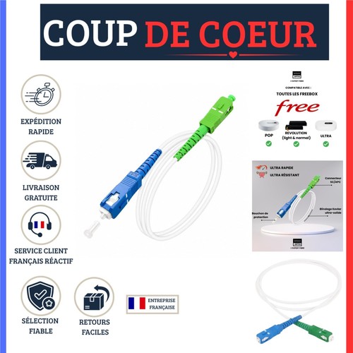 Câble fibre optique freebox - fibre,