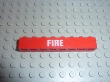 LEGO Brick 1 x 8 with White