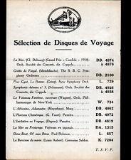 PARIS (IX°) DISQUES à AIGUILLE "LA VOIX de son MAITRE / GRAMOPHONE" Tract 1930
