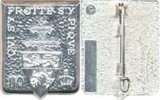 110° Régiment d’Infanterie, écu 34 x 28 mm, retirage 2010, brillant, Boussemart